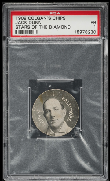 1909 Colgan's Chips E254 Jack Dunn *Man Who Discovered Babe Ruth* PSA 1