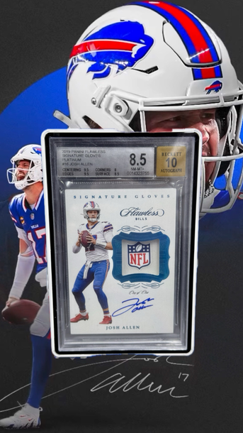 JOSH ALLEN PANINI FLAWLESS PLATINUM NFL SHIELD AUTO 1/1