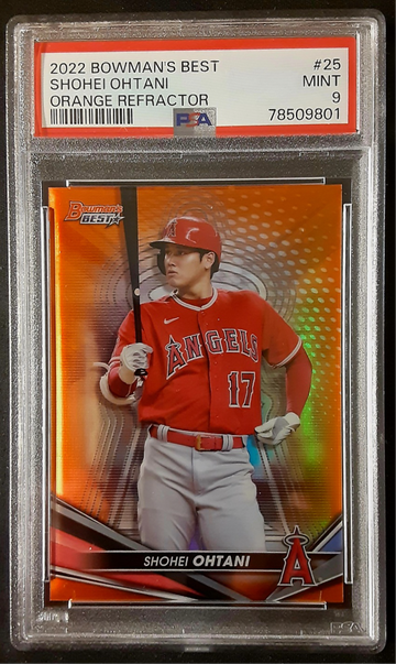 2022 Bowman's Best Ohtani ORANGE PSA 9   07/25 SSP #25