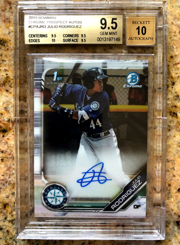 2019 Bowman 1st Chrome Auto Julio Rodriguez BGS 9.5/10 True Gem+