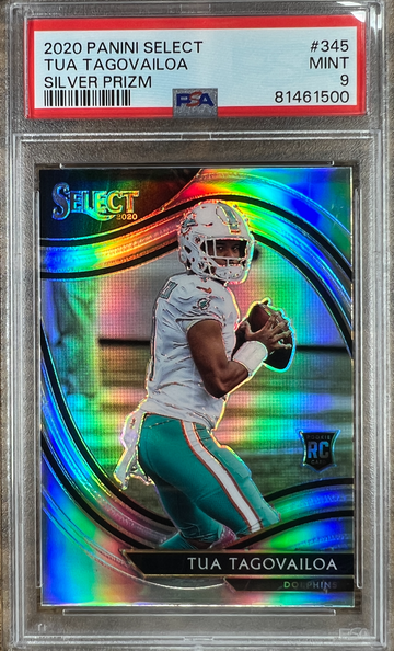 2020 Panini Select #345 TUA TAGOVAILOA Field Level SILVER Prizm Rookie RC PSA 9