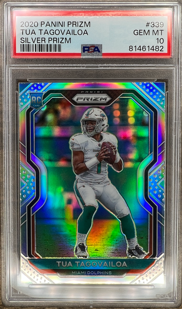 2020 Prizm Tua Tagovailoa Silver Prizm #339 Rookie RC Gem Mint PSA 10