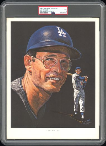 1962 Union Oil Dodgers LEE WALLS PSA 3 VG