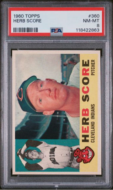 1960 Topps #360 HERB SCORE Indians PSA 8 NM/MT