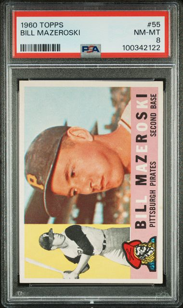 1960 Topps #55 Bill Mazeroski Pirates HOF PSA 8 NM/MT