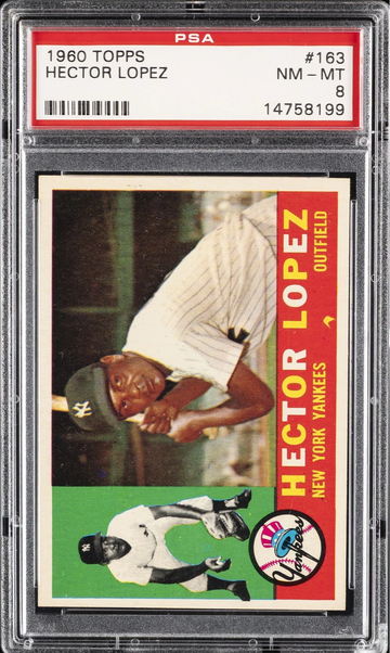 1960 Topps #163 Hector Lopez Yankees PSA 8 NM/MT
