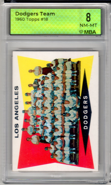 1960 Topps #18 Dodgers Team MBA 8 NM/MT