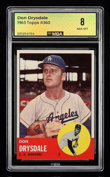 1963 Topps #360 DON DRYSDALE MBA 8 NM/MT