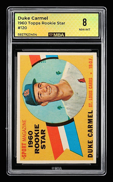 1960 Topps #120 DUKE CARMEL Cardinals Rookie MBA 8 NM/MT