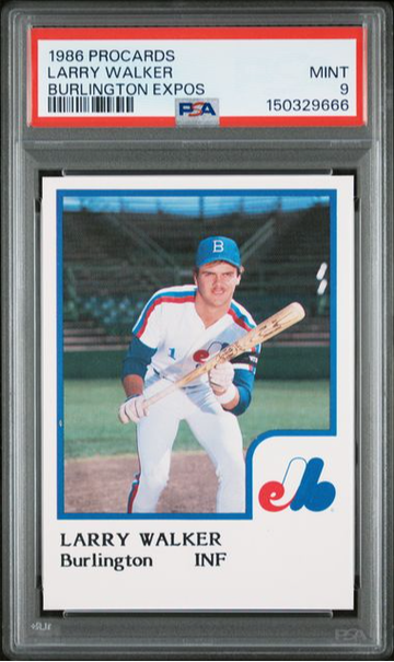1986 ProCards Larry Walker Minor League PSA 9 Mint