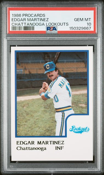 1986 ProCards Edgar Martinez Minor League PSA 10