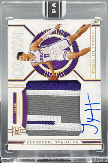 2020 National Treasures Colossal Patch auto RPA Tyrese Haliburton black box 1/1 