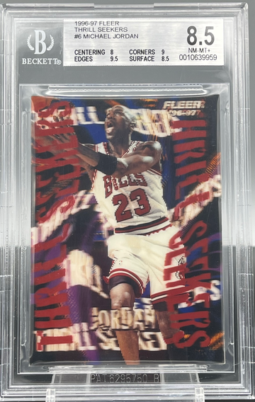 1996 Fleer Thrill Seekers Michael Jordan BGS 8.5 AMAZING COLOUR