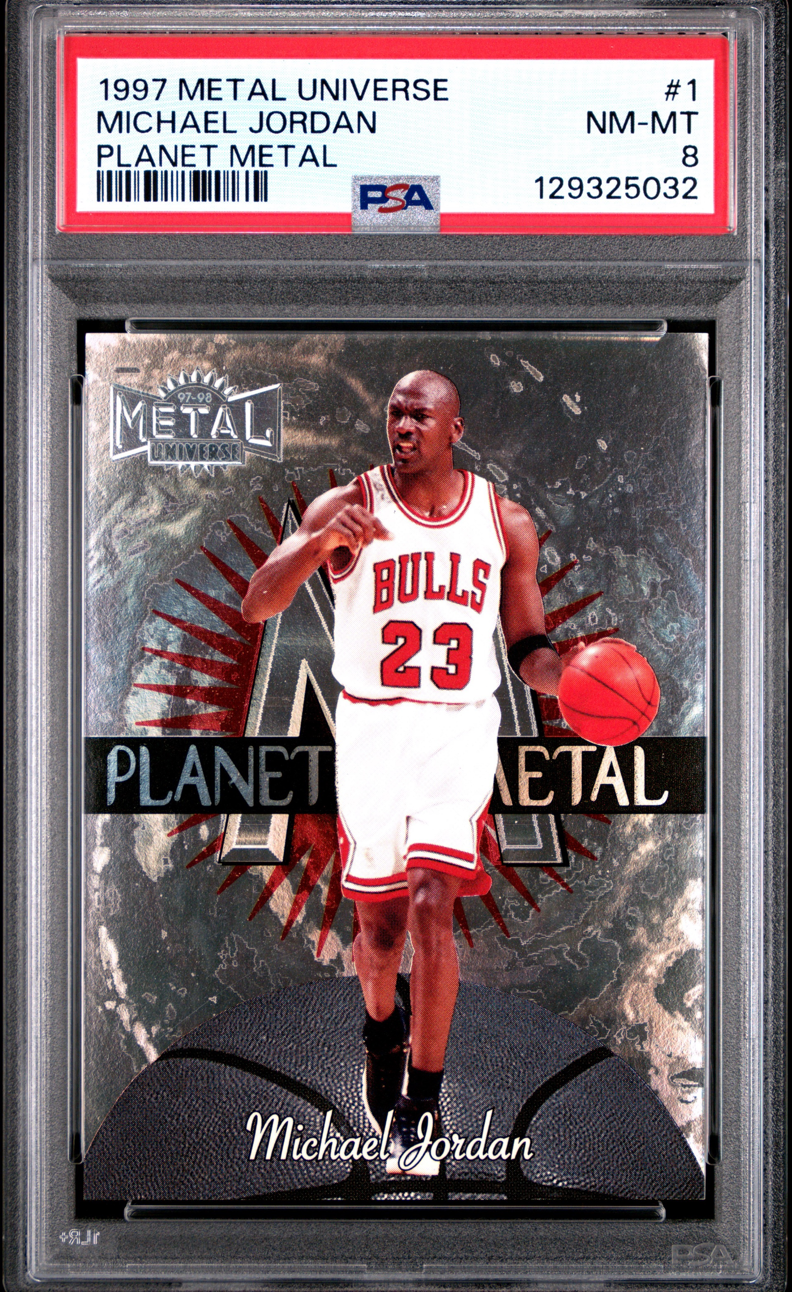 1997 Metal Universe Michael Jordan Planet Metal #1 PSA 8 | Card Ladder