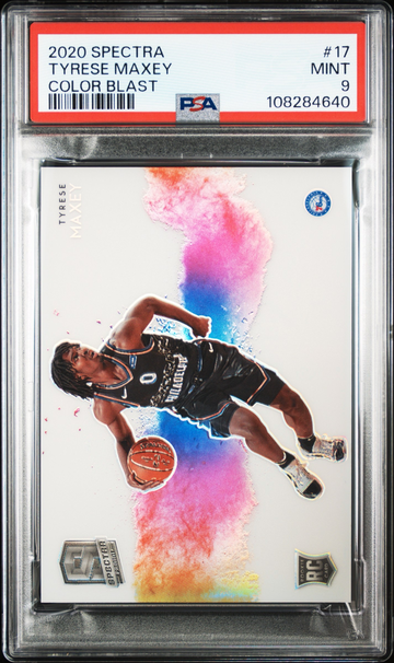 2020 Spectra Color Blast RC Tyrese Maxey PSA 9 
