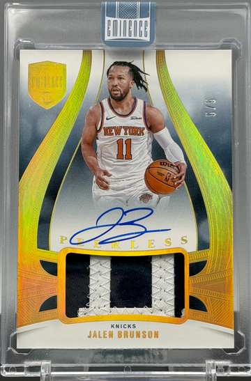 2024 Eminence Peerless patch auto gold Jalen Brunson 5/5 sealed 