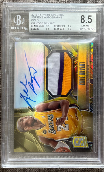 2013-14 Spectra Kobe Bryant Gold Patch Auto /10