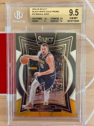Nikola Jokic 2024 Panini Select #14 Black White Gold Prizm 1/1 