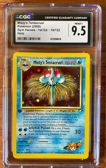 2000 Pokemon Gym Heroes 1st Edition Misty's Tentacruel CGC 9.5