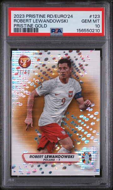 Robert Lewandowski 2023 Pristine GOLD /50 PSA 10 POP 1!