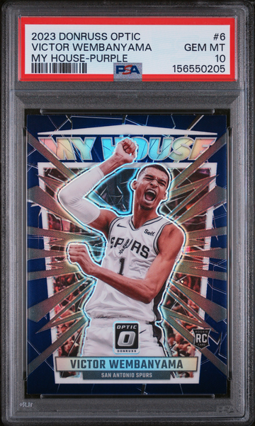 Victor Wembanyama 2023 Optic My House RC Purple PSA 10!