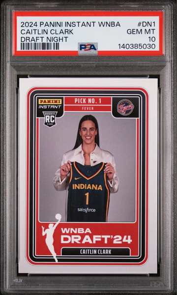 Caitlin Clark Panini Instant Draft Night RC PSA 10!