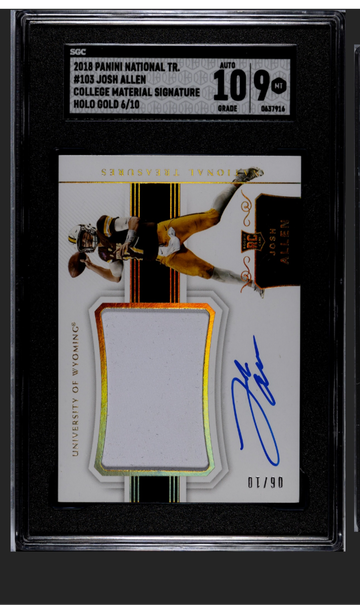 Josh Allen 2018 National Treasures Collegiate RPA /10