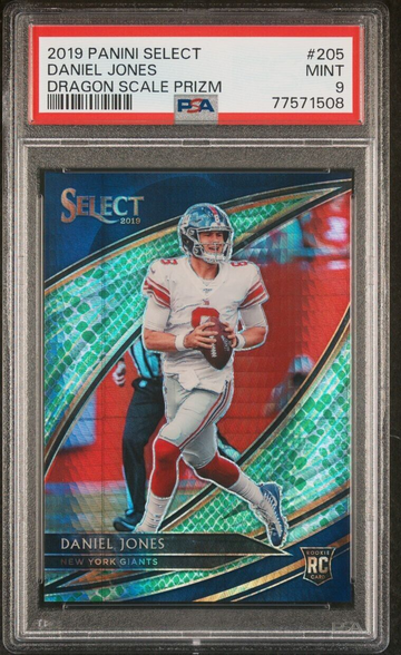 2019 PANINI SELECT DANIEL JONES DRAGON SCALE PRIZM #205 PSA 10