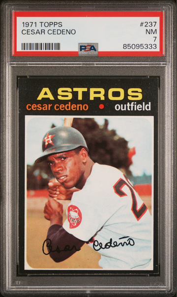 1971 Topps Cesar Cedeno PSA 7 NM Rookie Card RC