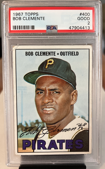 1967 Topps Bob Roberto Clemente PSA 2 #400