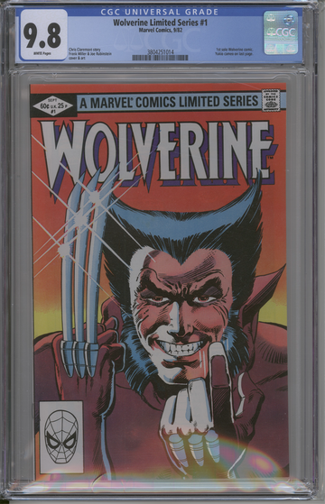 Wolverine 1982 Limited Series 1-4 CGC 9.8 (WHITE PAGES)