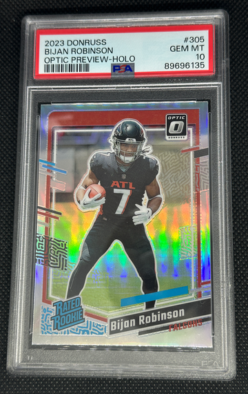 2023 Donruss Optic Bijan Robinson Optic Preview Holo #305 PSA 10