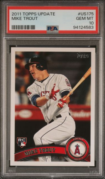 2011 Topps Update Mike Trout Rookie #US175 PSA 10 GEM MINT RC