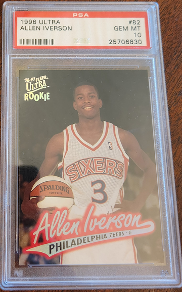 1996 Fleer Ultra Allen Iverson Rookie RC PSA 10 GEM MINT