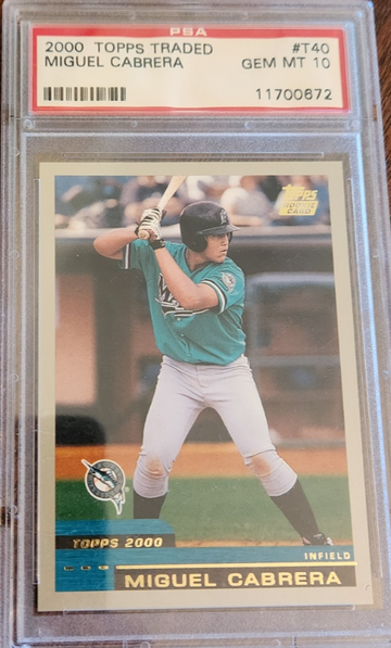 2000 Topps Traded Miguel Cabrera Rookie #T40 PSA 10 GEM MINT RC