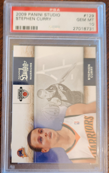 2009 Panini Studio Stephen Curry Rookie #129 PSA 10 GEM MINT RC