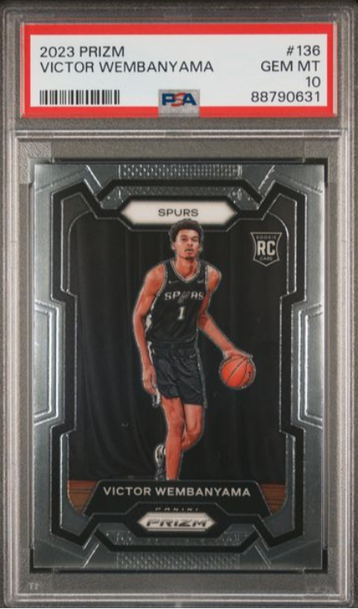 2023-24 Panini Prizm Victor Wembanyama #136 (RC) PSA 10 GEM MINT