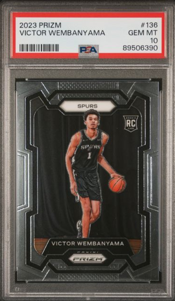 2023-24 Panini Prizm Victor Wembanyama #136 (RC) PSA 10 GEM MINT 