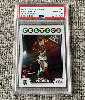 2008 Topps Chrome Refractor Paul Pierce PSA 10