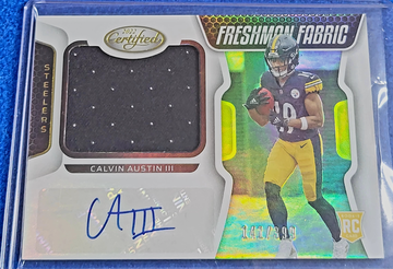 2022 Panini Certified Football Calvin Austin III Freshman Fabric Auto Patch RC #84/399
