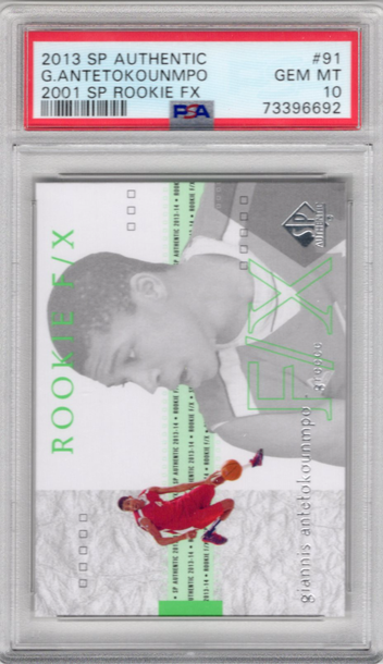 2013-14 SP Authentic Giannis Antetokounmpo SP Rookie FX PSA 10