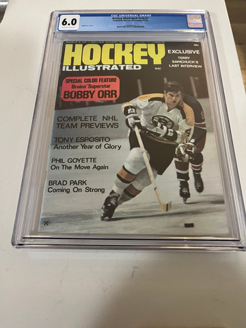CGC 6.0 Hockey illustrated November 1970 Bobby Orr Cover