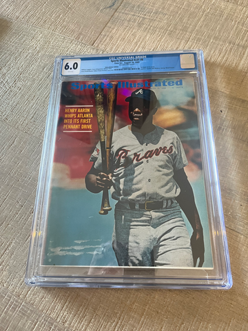 CGC 6.0 Sports illustrated  August 18, 1969 Hank Aaron Cover