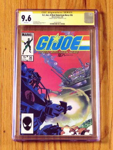  GI JOE ARAH #36 CGC SS 9.6 NM+ 1985 Signature Series signed Michael Golden POP 11