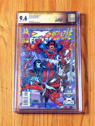  X-FORCE MEGAZINE #1 CGC SS 9.6 1996 Signature Series signed Rob Liefeld POP 3