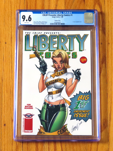 CBLDF PRESENTS: LIBERTY COMICS #1 CGC 9.6 NM+ 2008 J. Scott Campbell Danger Girl