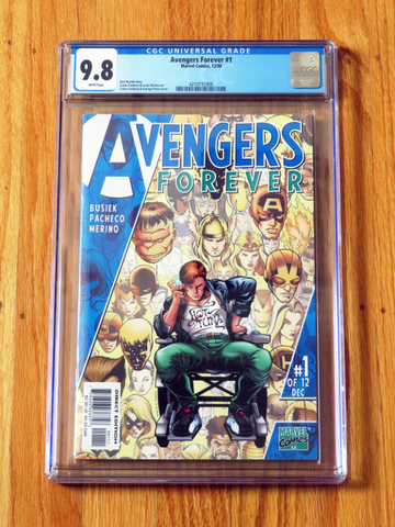 AVENGERS FOREVER #1 CGC 9.8 NM/M WP 1998 1st cameo Captain Marvel Genis-Vell