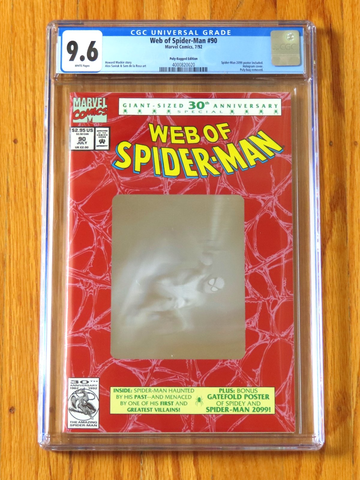WEB OF SPIDER-MAN #90 CGC 9.6 NM+ WP 30th anniversary hologram Spider-Man 2099