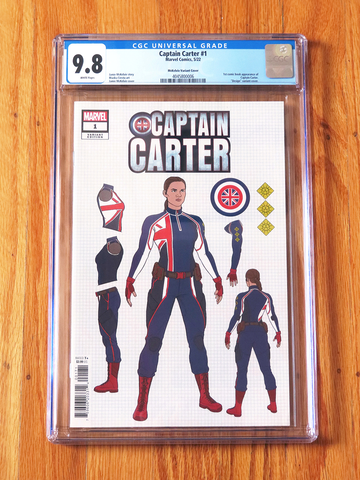 CAPTAIN CARTER #1 MCKELVIE VARIANT CGC 9.8 NM/M 1:10 incentive ratio What If?