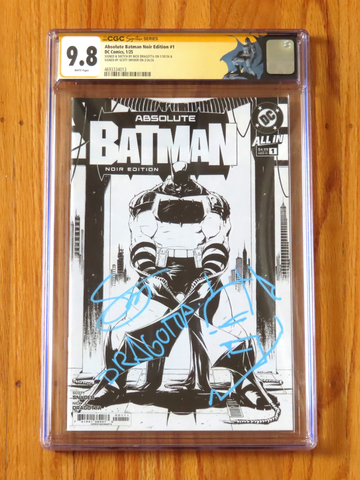  ABSOLUTE BATMAN NOIR EDITION #1 CGC SS 9.8 signed sketch Snyder Dragotta